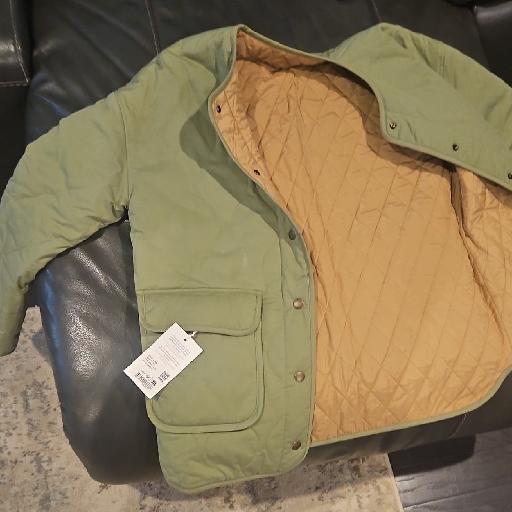 Sezane Farel Jacket Kaki Clair - Picture 4 of 8